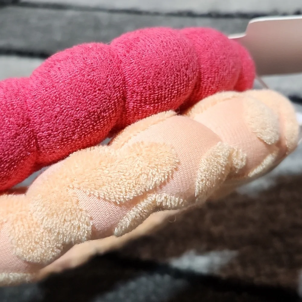 WAKE UP, BE HAPPY SUNDAY-STATE PUFFY TERRY CLOTH SPA HEADBANDS SET-OF-2